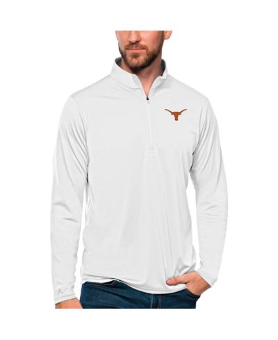 Antigua Men's White Texas Longhorns Tribute Quarter-Zip Top