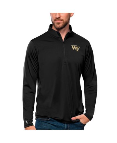 Мужская кофта Antigua Men's Black Wake Forest Demon Deacons Tribute Quarter-Zip Top