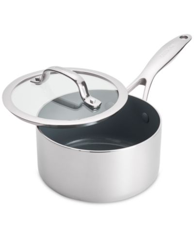 Сотейник GreenPan Valencia Pro Stainless Steel с крышкой, 1.66-Qt.