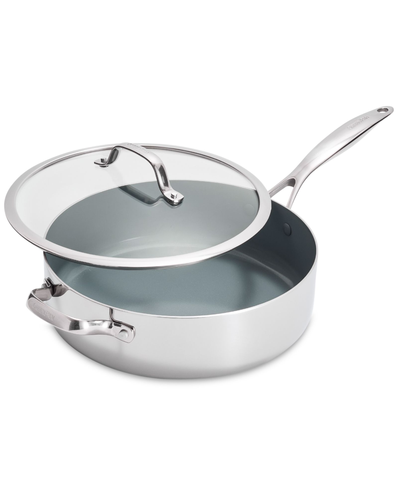GreenPan Valencia Pro Stainless Steel 5-Qt. Sauté Pan with Lid
