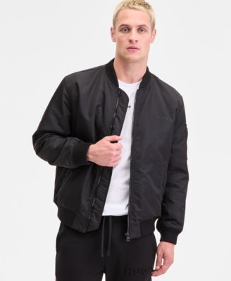HUGO by Hugo Boss Men's Baken2435 Slim-Fit Satin Bomber Jacket