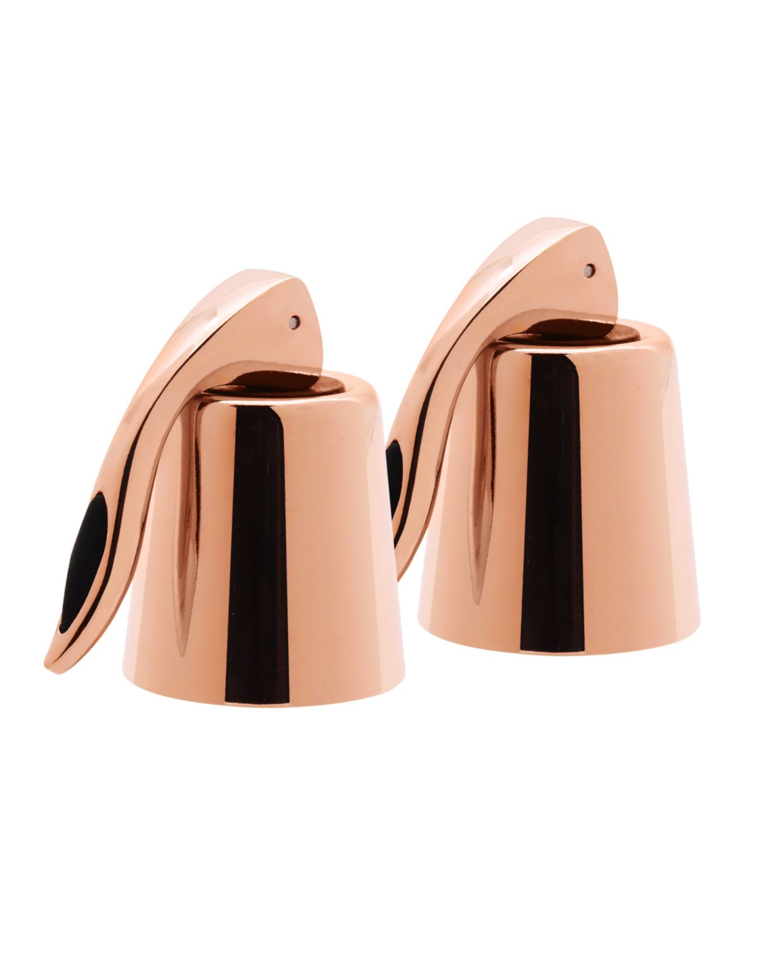 OGGI Set of 2, Copper Plated Bottle Stopper
