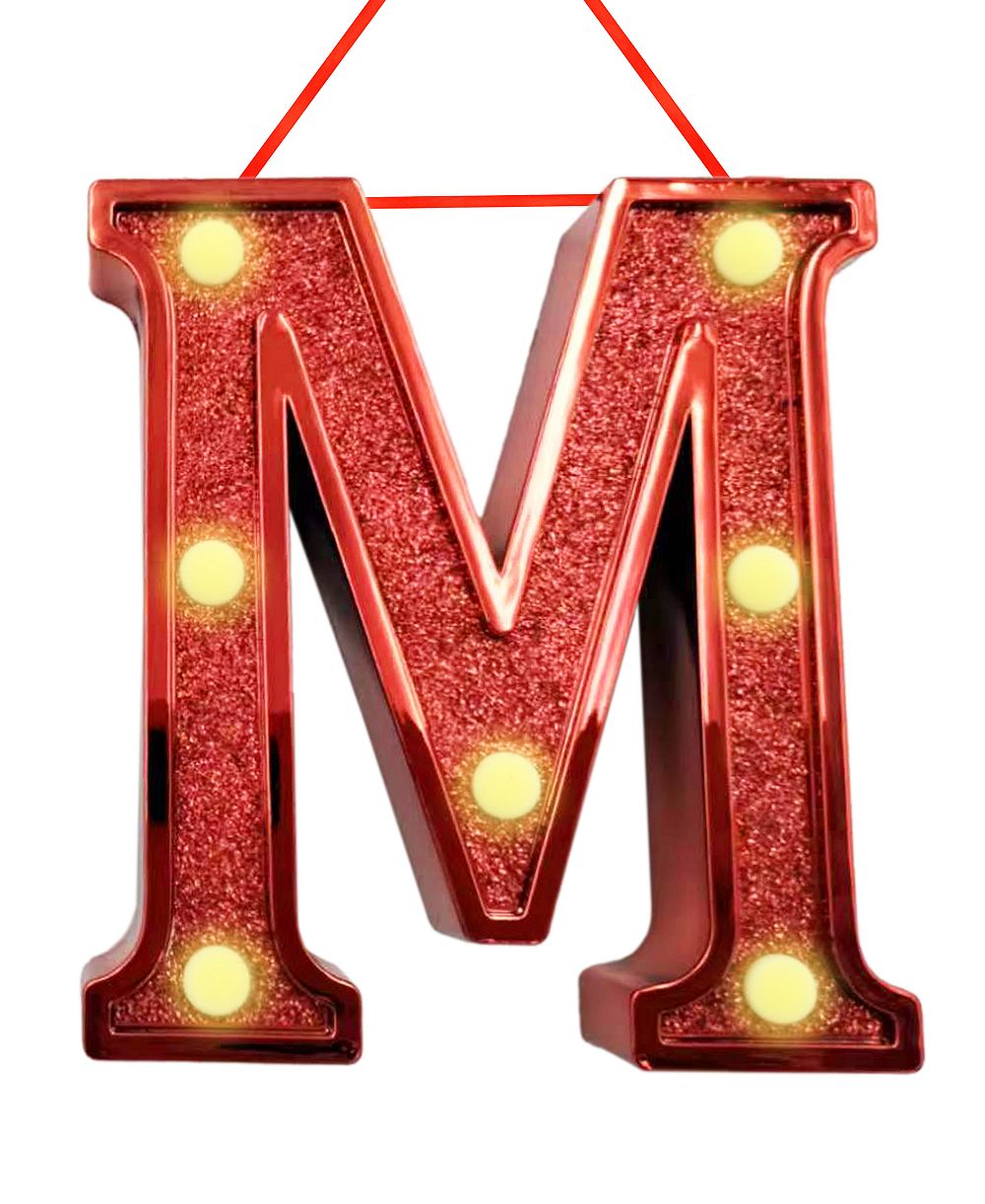 Ganz Light Up Initial Glitter Ornament