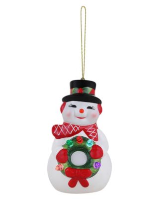 Mr. Christmas Керамическое украшение Снеговик 4.5"