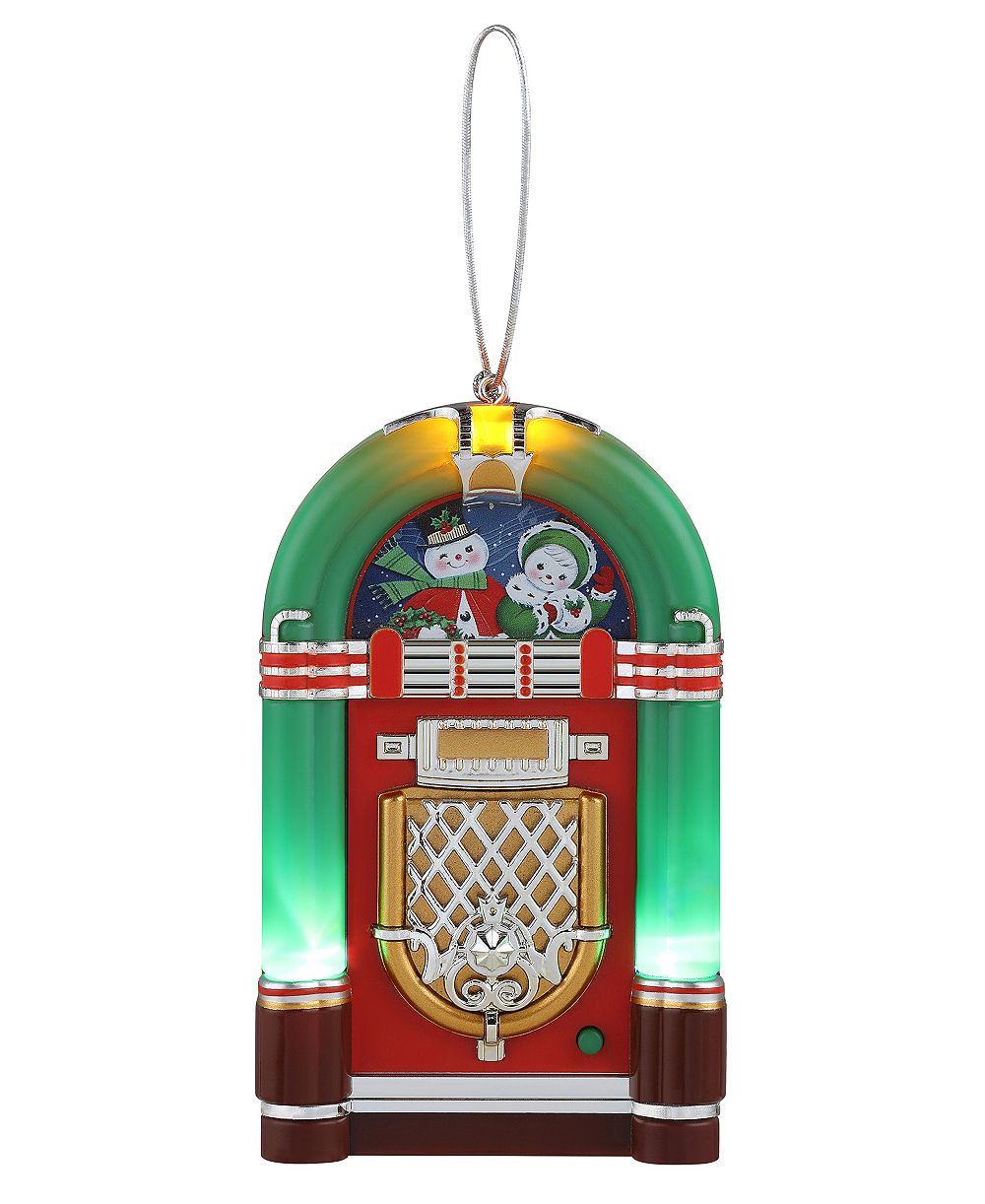 Mr. Christmas мини-проигрыватель Juke Box зеленый украшение Jingle Bell Rock