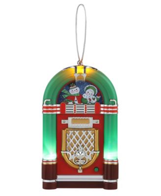 Mr. Christmas Mini Juke Box Green Jingle Bell Rock Ornament