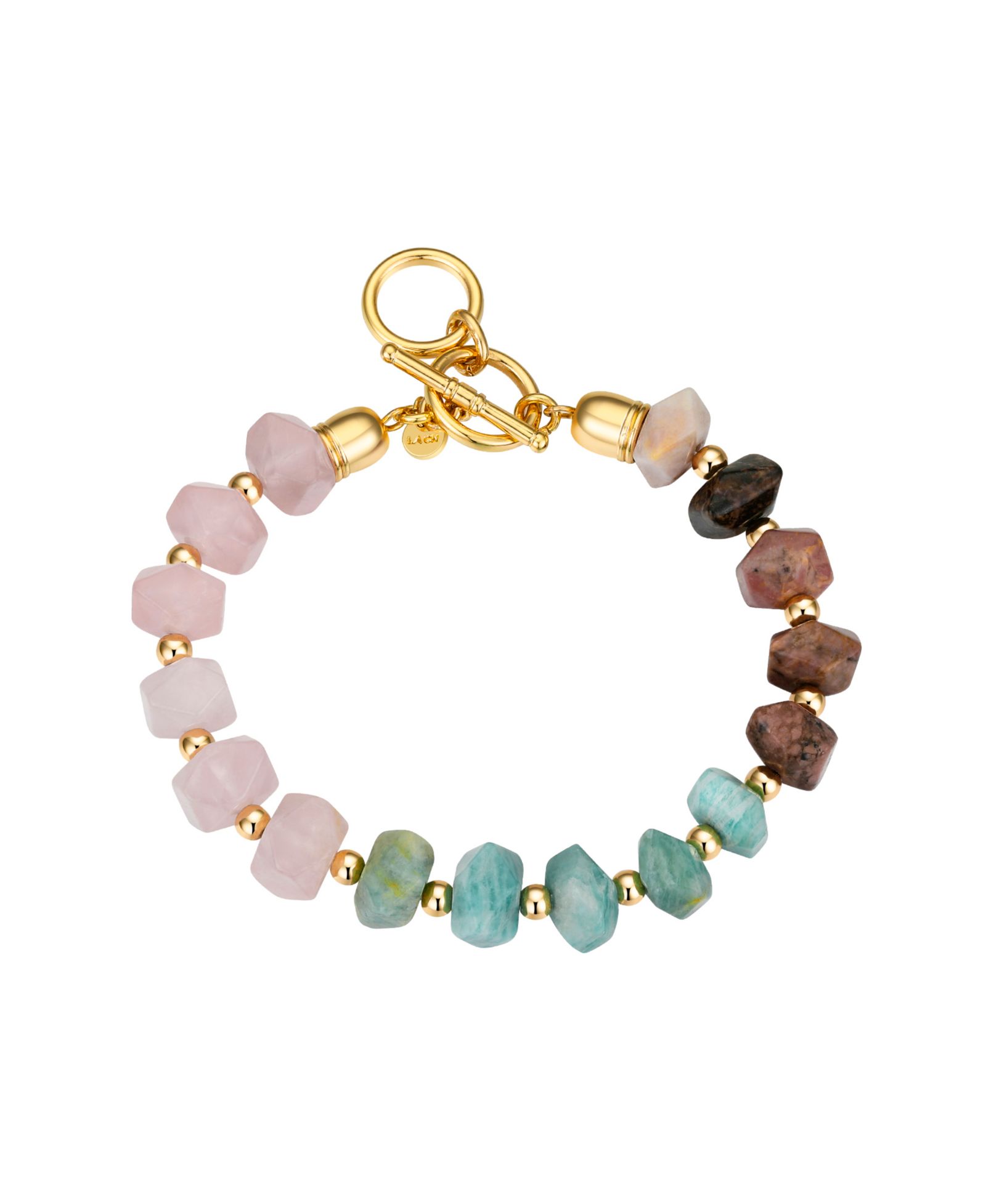 Браслет Unwritten Rose Quartz Amazonite Rhodonite Stone