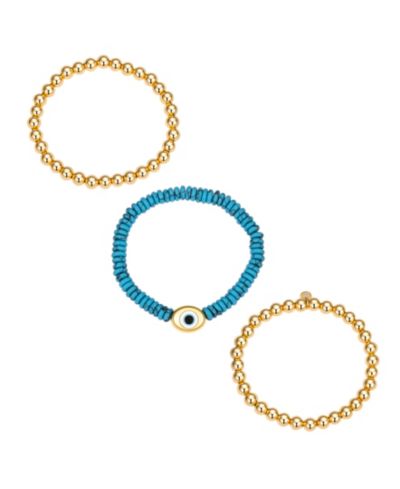 Набор браслетов Unwritten Turquoise Evil Eye and Beaded Stretch