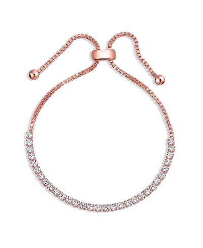Браслет Bling Jewelry CZ Cubic Zirconia регулируемый серебристый