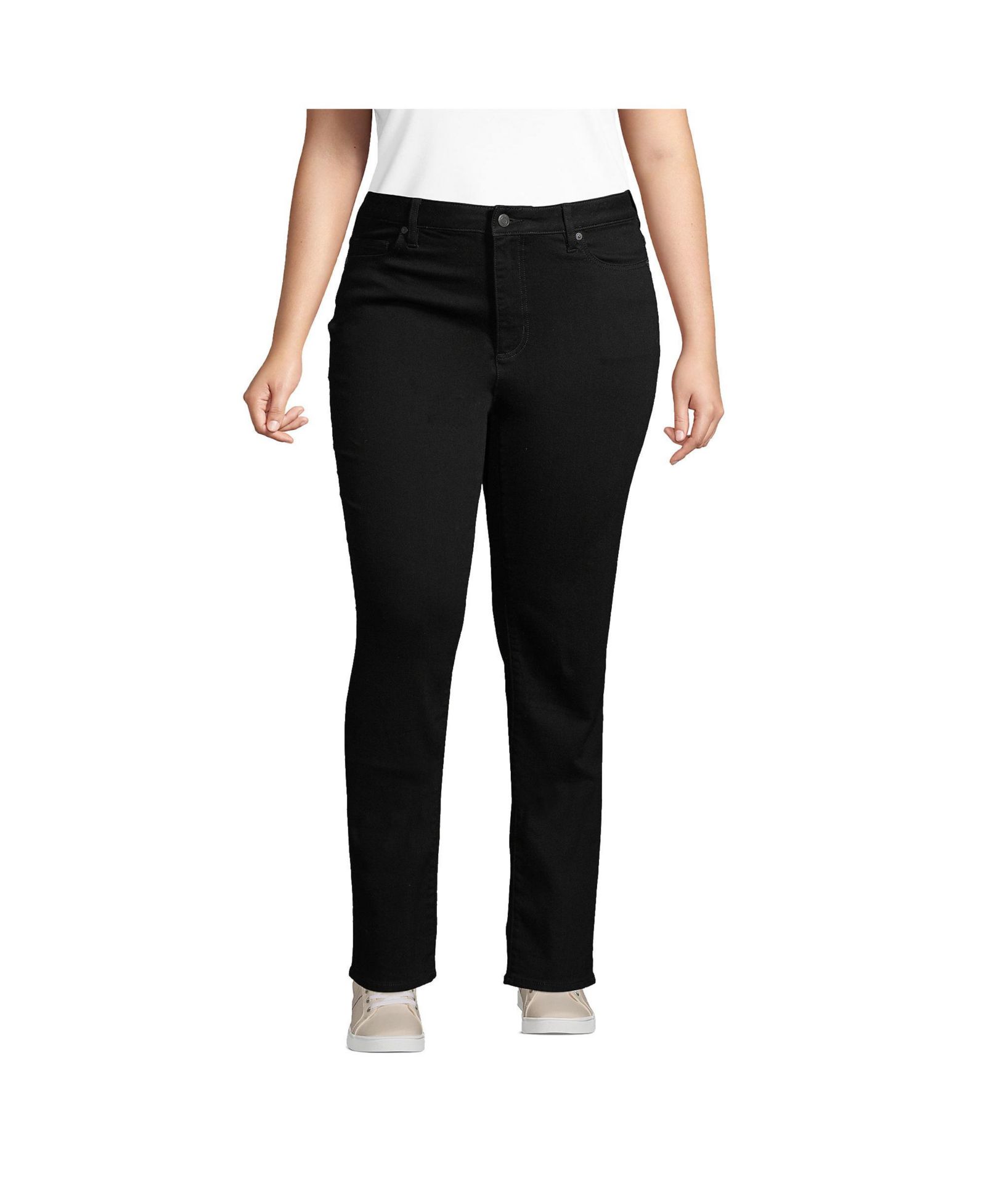 Джинсы Lands' End Women's Mid Rise Straight Leg