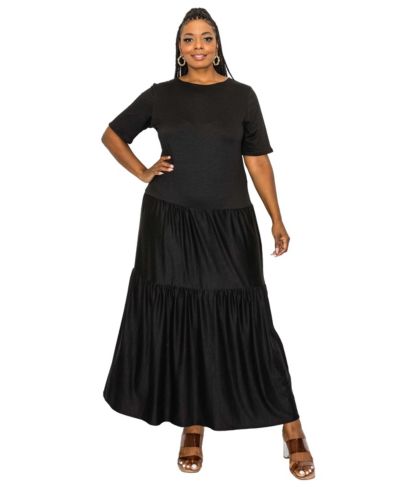 Женское платье L I V D Plus Size Jourdan Tiered Maxi