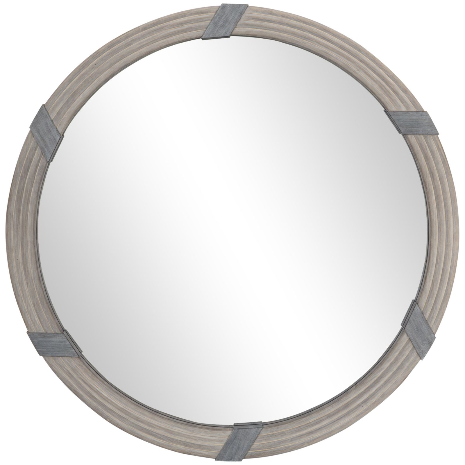 Зеркало HOMCOM Wood Wall Mirror Round