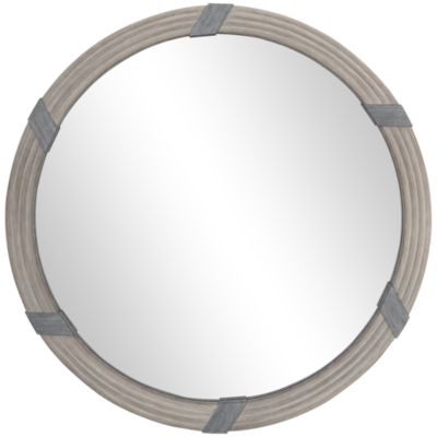 Зеркало HOMCOM Wood Wall Mirror Round