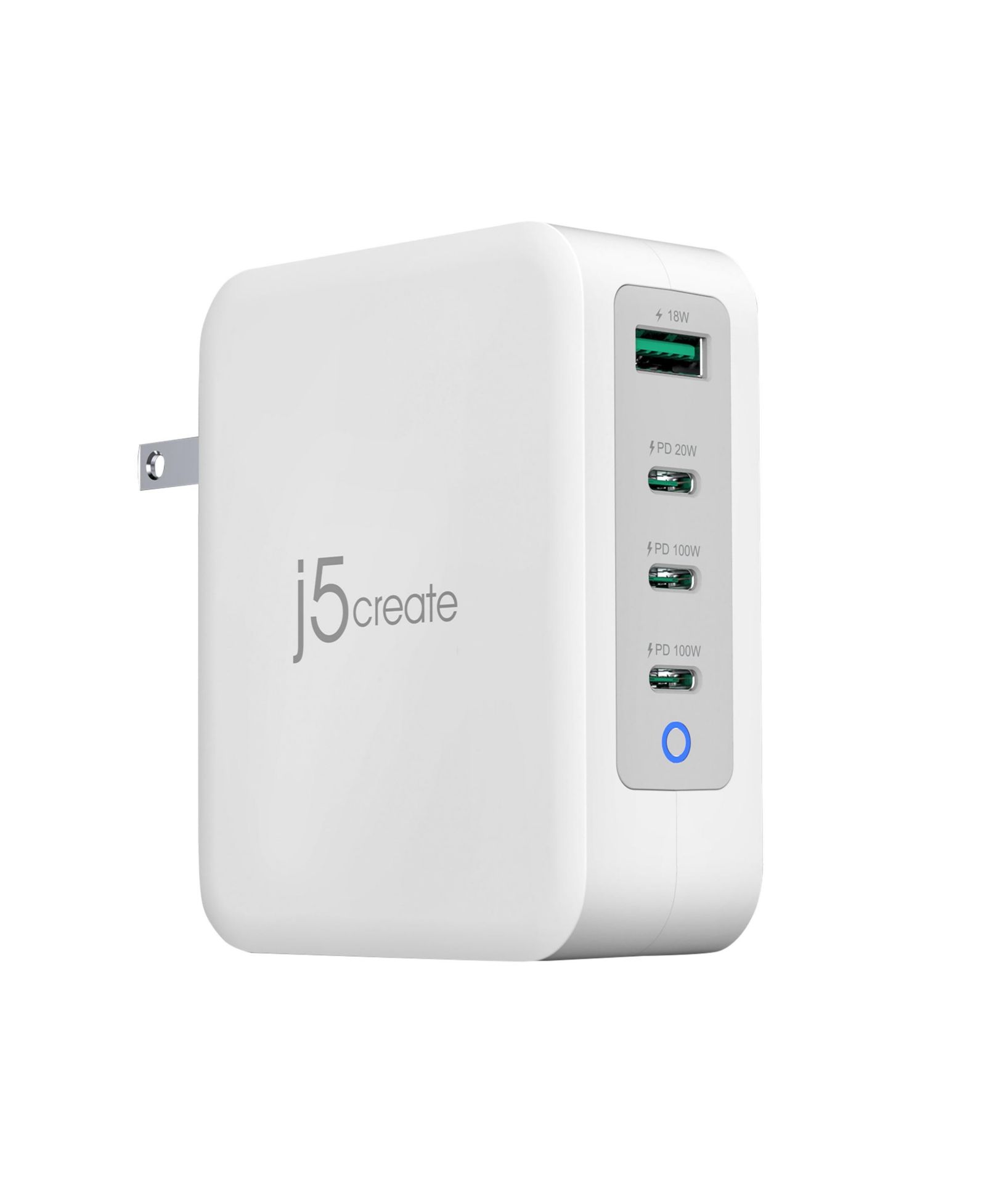 Зарядное устройство j5create 130W GaN USB-C 4-Port JUP43130