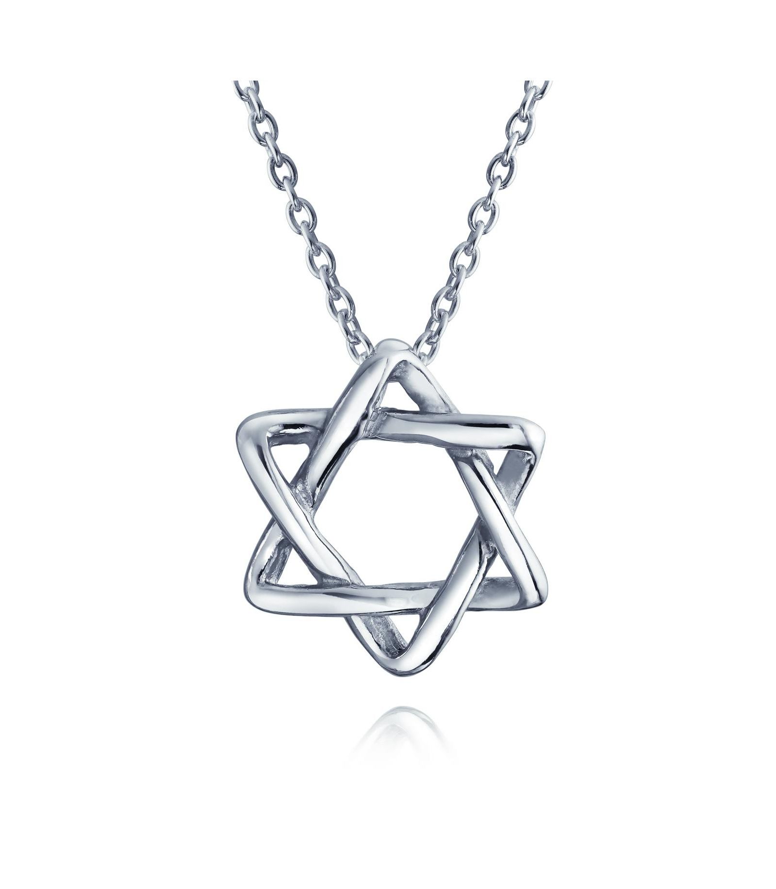 Классический изящный религиозный кулон-подвеска Bling Jewelry Judaica Hanukkah Magen Star of David из стерлингового серебра.925