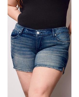 SLINK Jeans Plus Size джинсовые шорты с боковыми разрезами, Plus Size