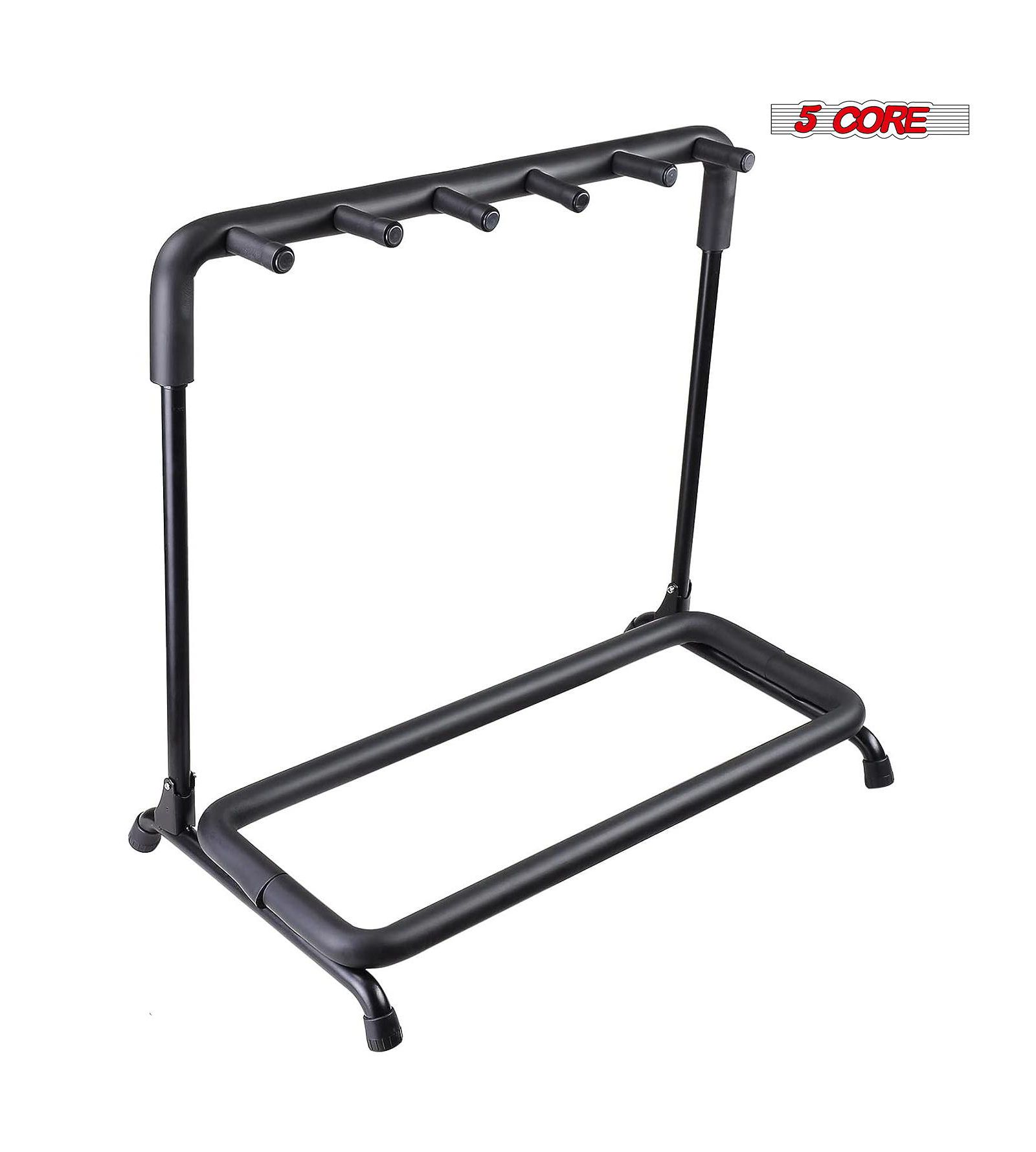 5 Core Guitar Rack Stand Heavy Duty 5 Guitars Holder Universal Multi Storage for Band Stage Acoustic Electric and Bass Soporte Para Guitarra- GRack 5N1 OVAL