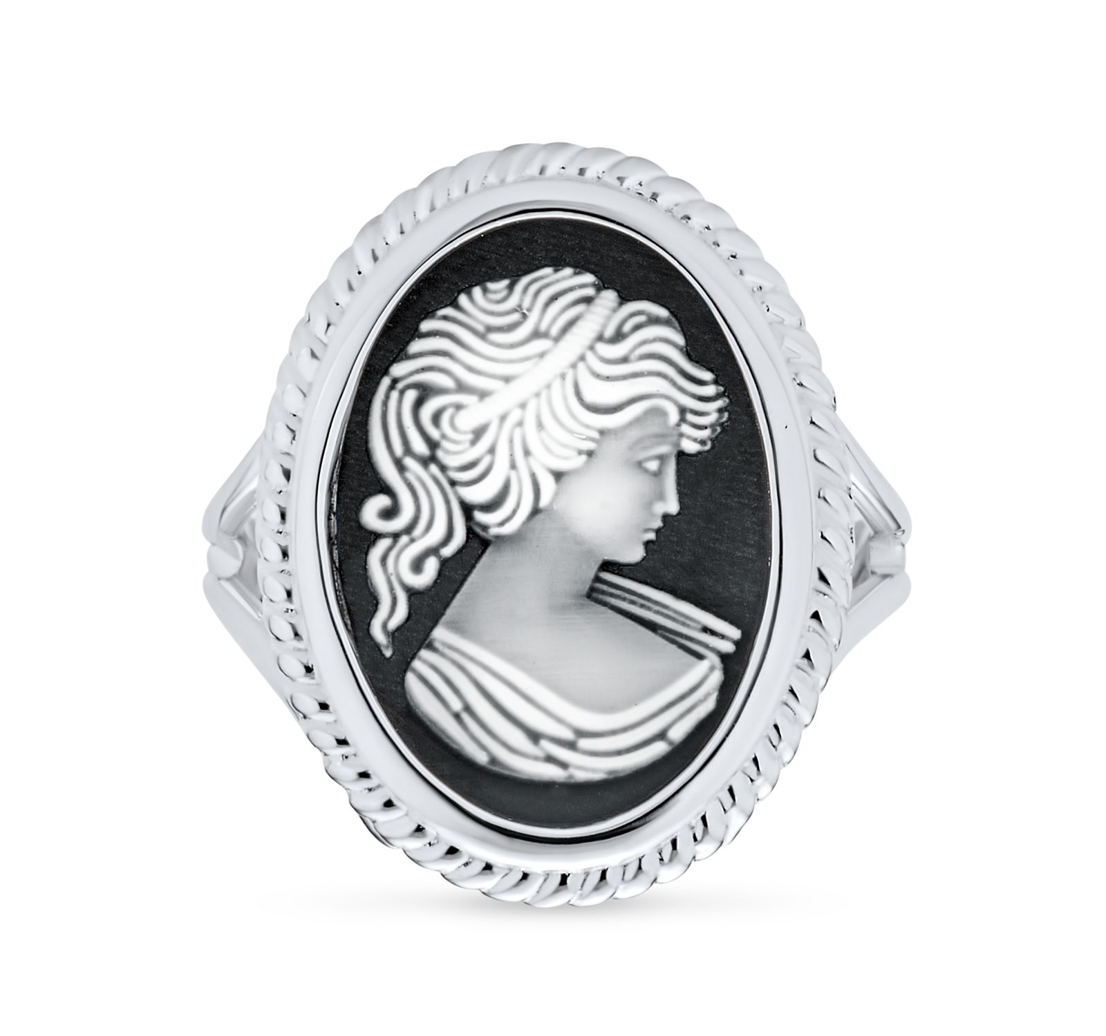 Bling Jewelry Классическое викторианское кольцо с камеей, стерлинговое серебро