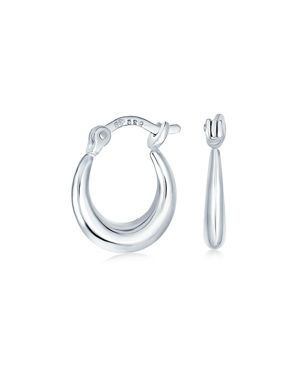 Серьги-кольца Bling Jewelry из стерлингового серебра с застежкой