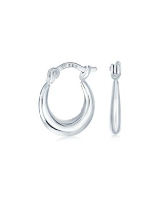 Серьги-кольца Bling Jewelry из стерлингового серебра с застежкой
