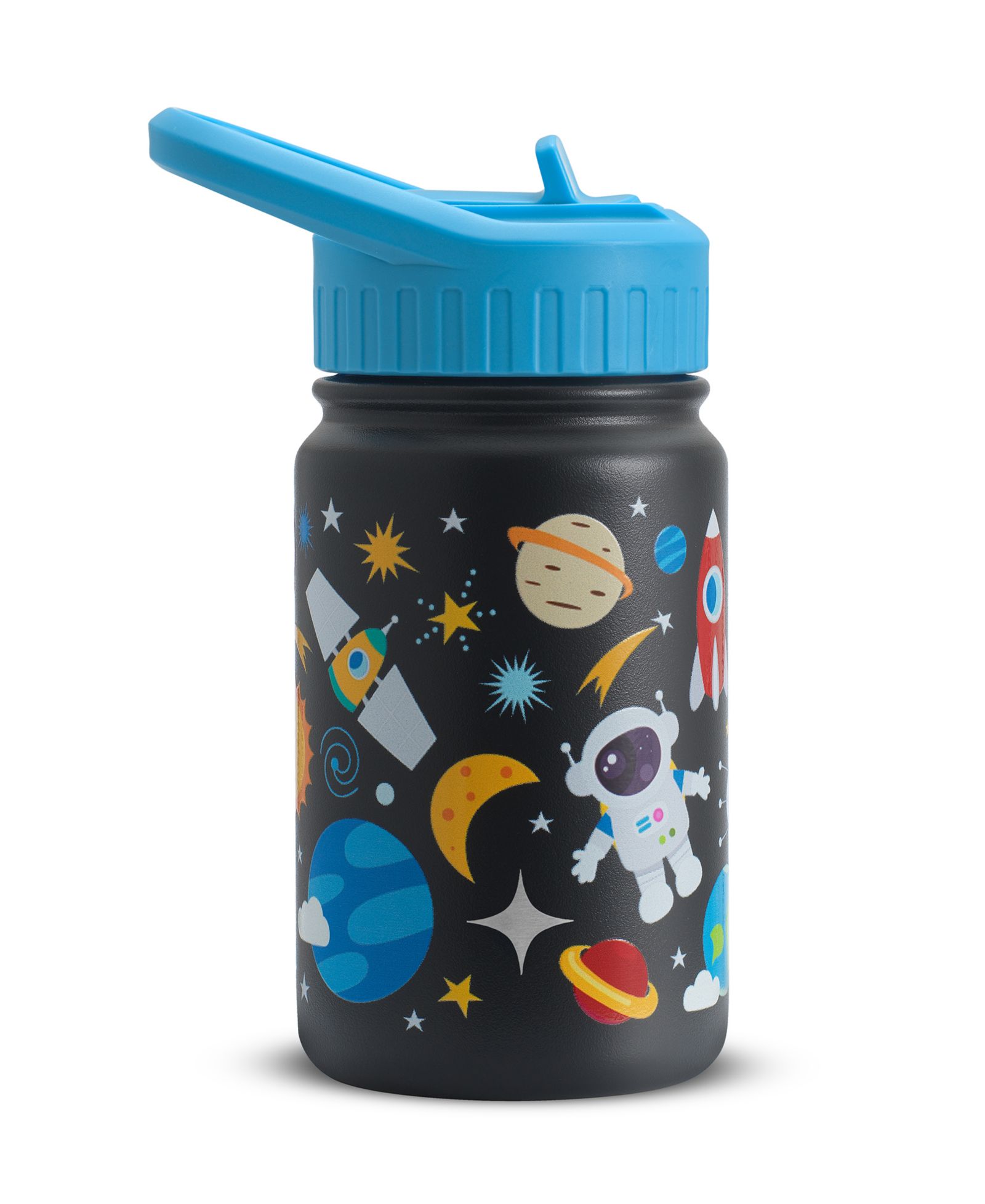 Детская бутылка для воды JoyJolt Stainless Steel с соломинкой, 12oz