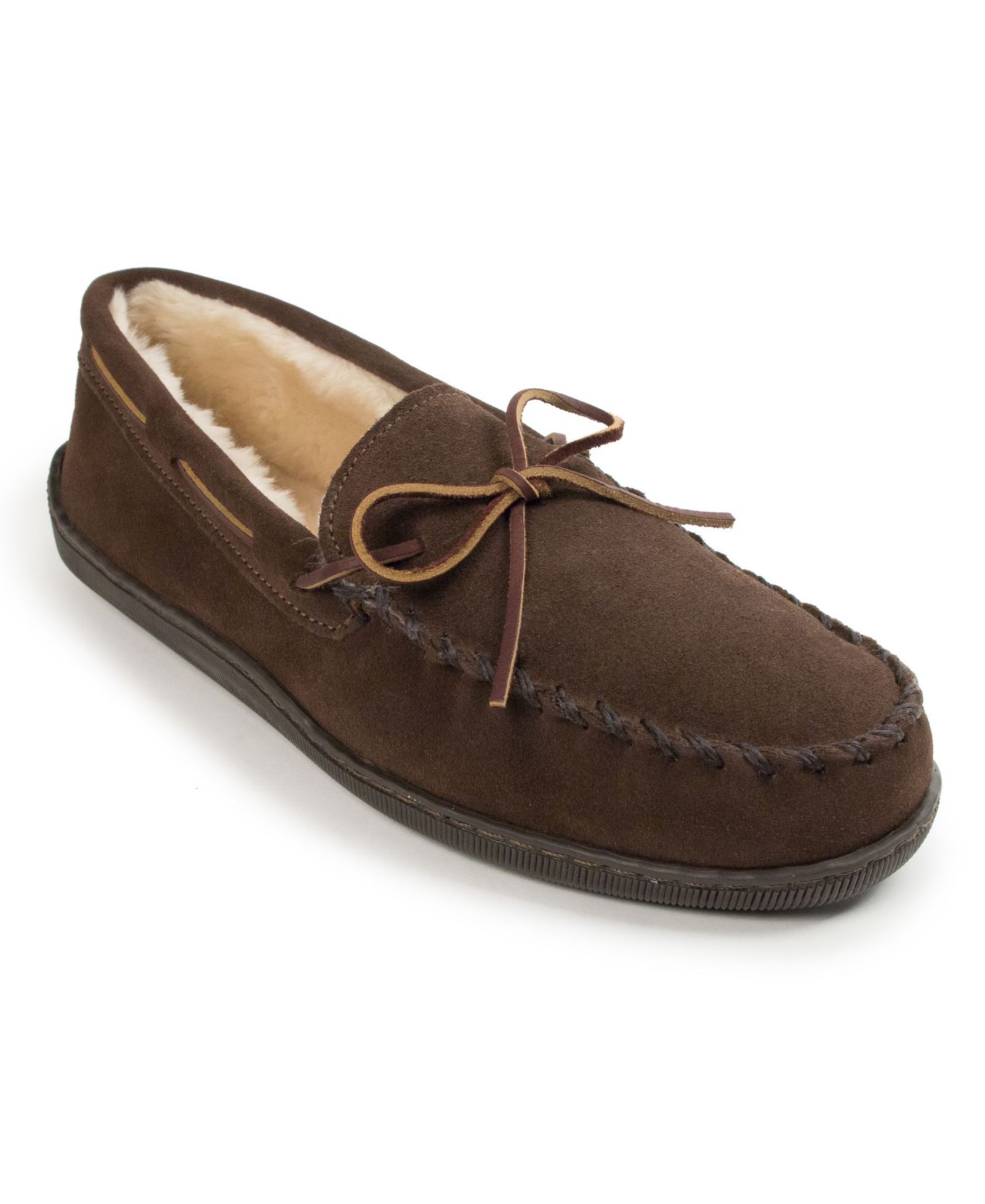 Minnetonka Men's Pile Lined Hardsole Wide Width Slipper