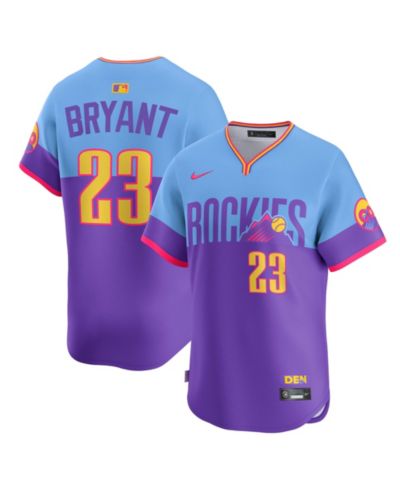 Мужская джерси Nike Kris Bryant Purple Colorado Rockies 2025 City Connect Limited Player