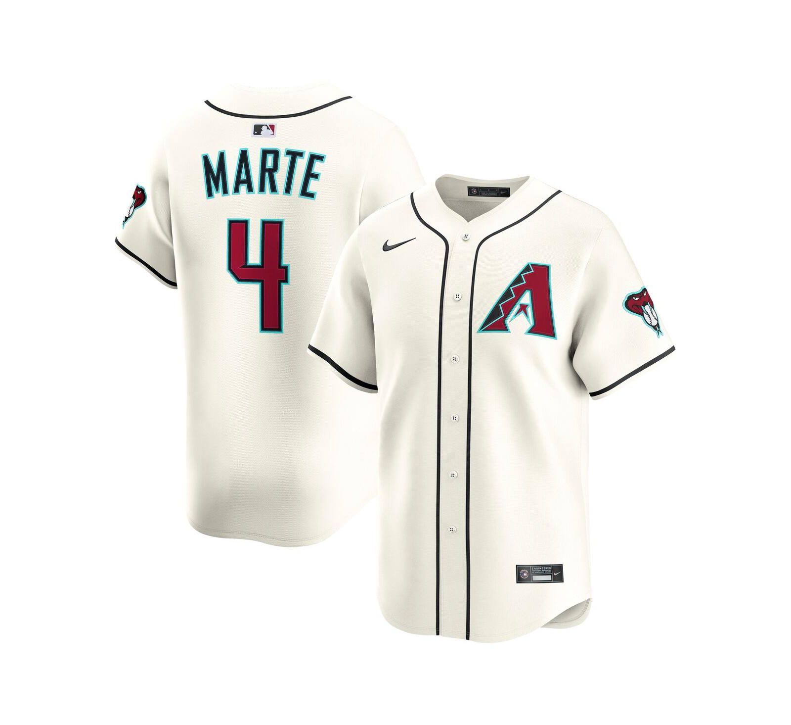 Мужская джерси Nike Ketel Marte Cream Arizona Diamondbacks Alternate Limited Player