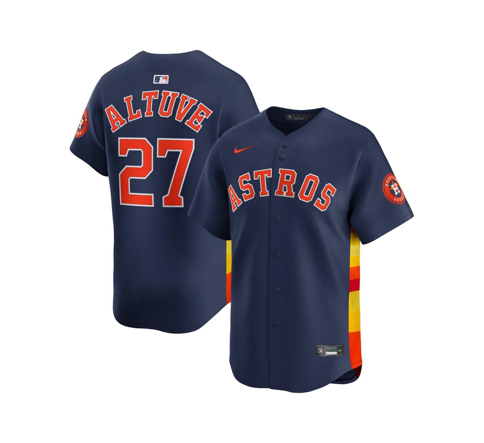 Мужская джерси Nike Jose Altuve Navy Houston Astros Alternate Limited Player
