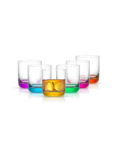 Набор стаканов JoyJolt Hue Colored Double Old Fashioned, 6 шт