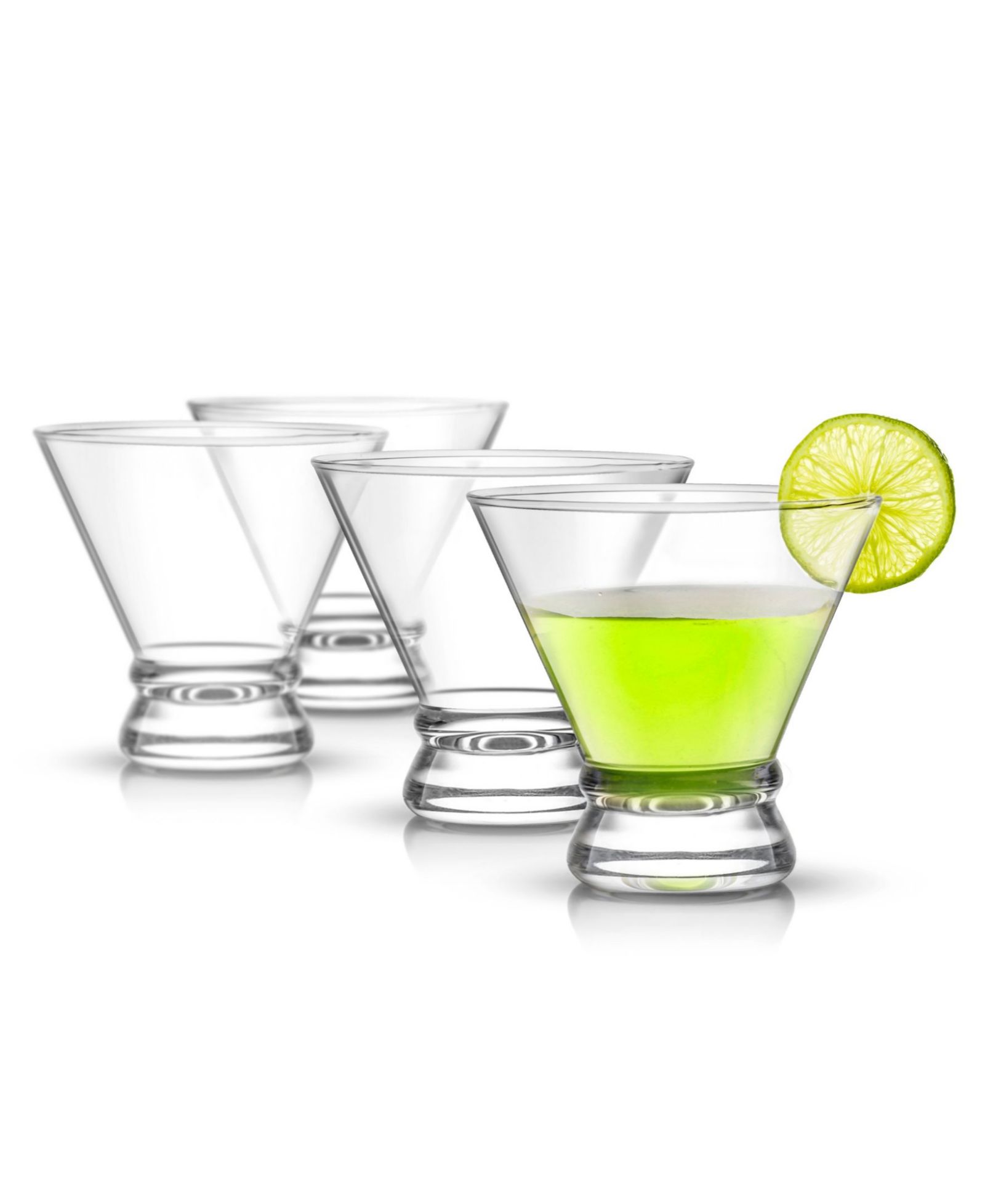 JoyJolt Afina Stemless Martini Glasses, Set of 4