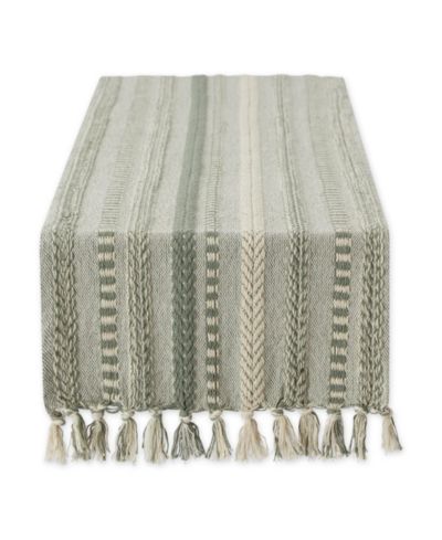 Дорожка на стол Design Imports с плетеным полосатым узором, 15x108 Inches