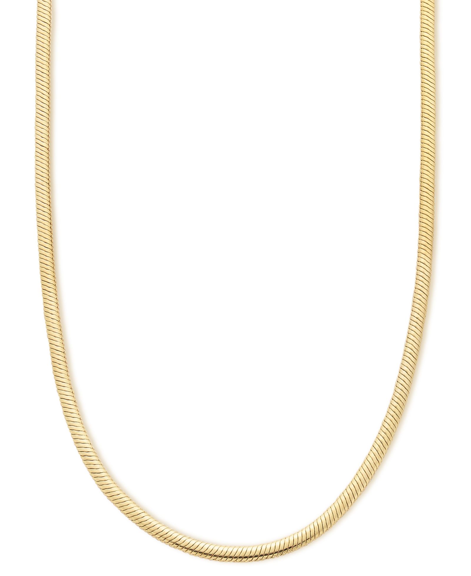 Золотая цепочка Italian Gold Polished Half Round Snake Link 18" 10k Gold