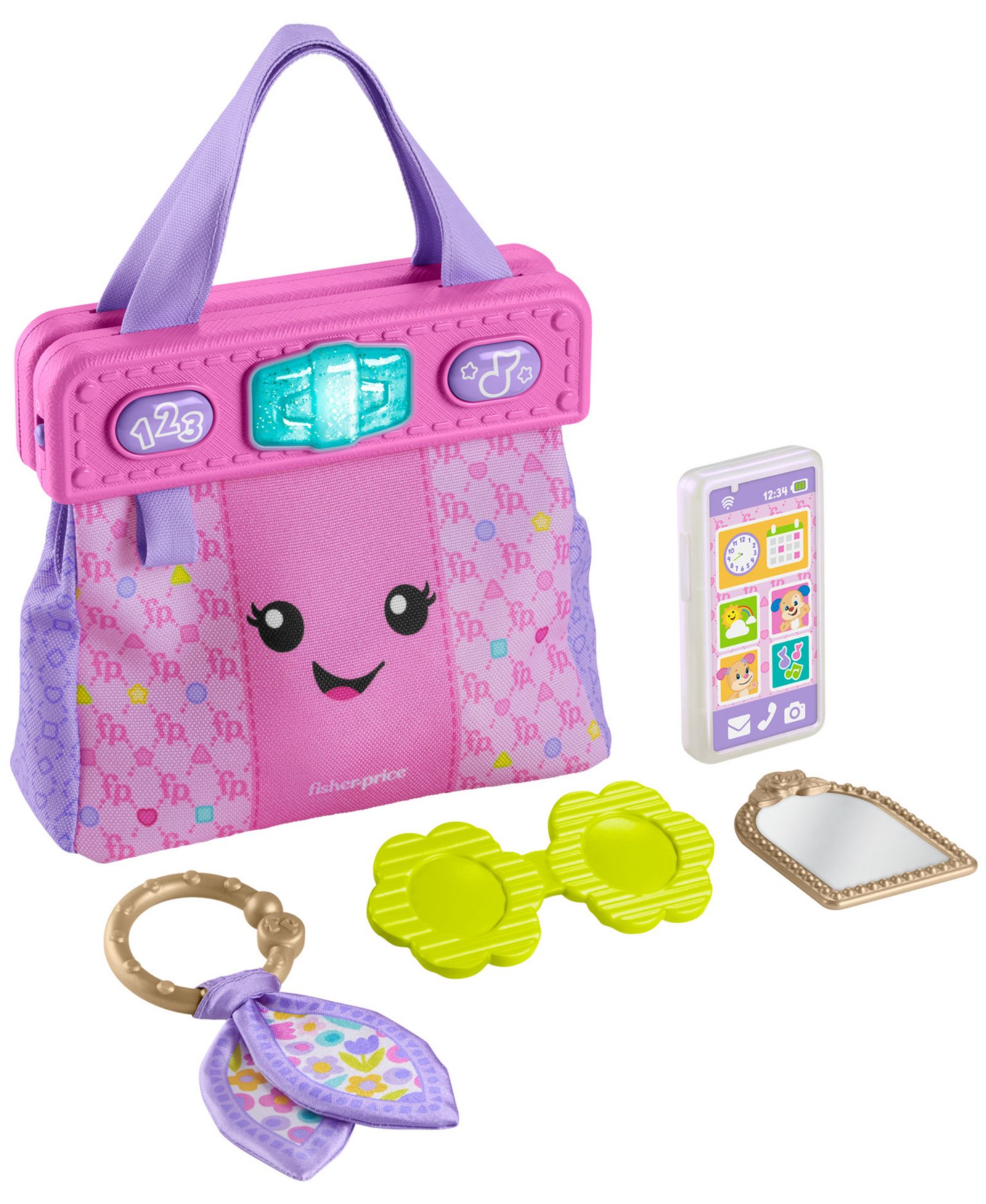 Детская сумка-игрушка Fisher-Price Laugh Learn Going Places с аксессуарами