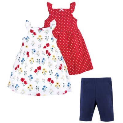 Комплект из платьев и леггинсов Hudson Baby Cotton Dresses and Leggings