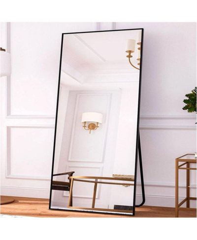 Прямоугольное напольное зеркало HOMLUX 58"x18", черное