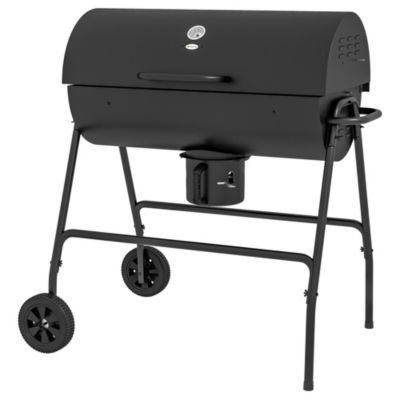 BBQ гриль Outsunny Barrel Charcoal, на колесах