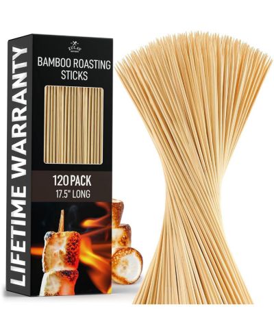 Zulay Kitchen бамбуковые шпажки для жарки маршмэллоу 17.5 inch - 120 шт