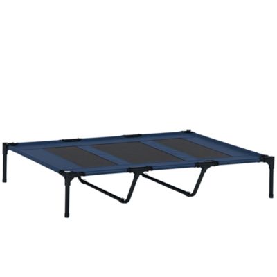 PawHut 48" x 36" Elevated Breathable Dog Bed w/ Carry Bag Dark Blue