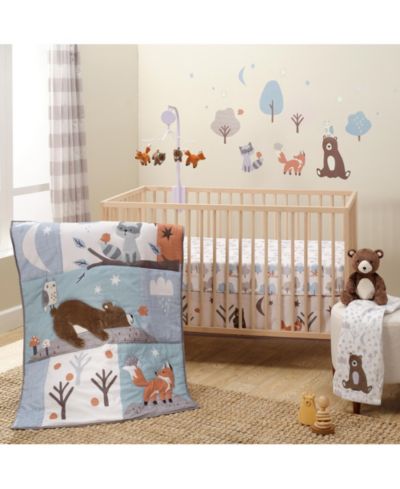 Bedtime Originals Sleepytime Bear Woodland набор постельного белья для детской кроватки 3 шт.
