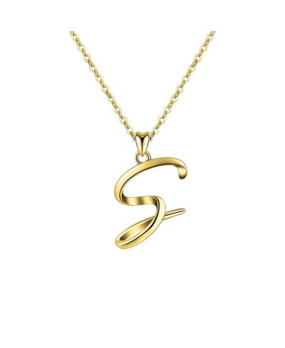 GiGiGirl Стильное ожерелье с инициалами и витым дизайном, покрытие 14K Gold