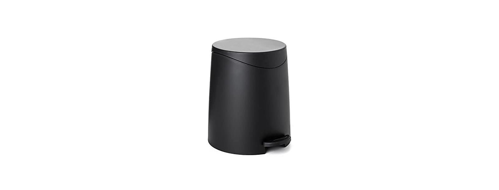 Superio Mini 3 Liter Step On Plastic Bathroom Trash Can with Lid
