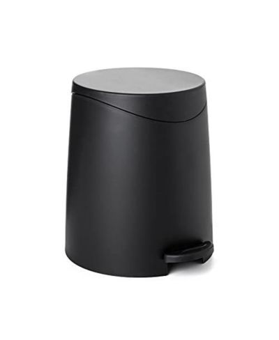 Superio Mini 3 Liter Step On Plastic Bathroom Trash Can with Lid