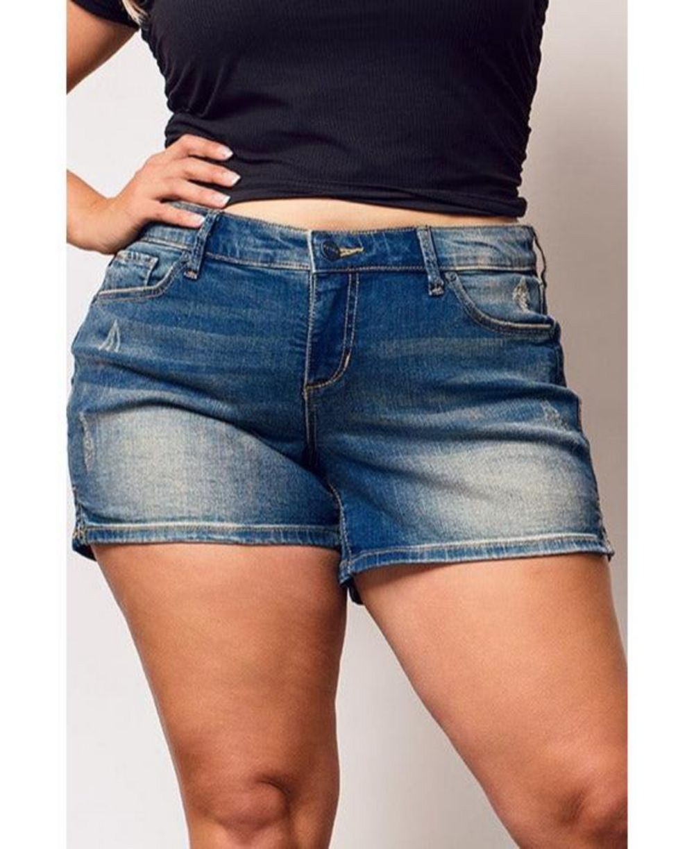Шорты SLINK Jeans Plus Size Denim Side Vents