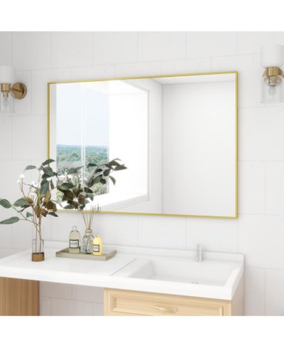 HOMLUX Зеркало настенное для ванной комнаты Gold 26"x38"