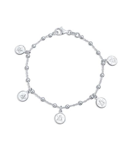 Bling Jewelry браслет-подвеска Guardian Angel, серебро 925 Sterling Silver