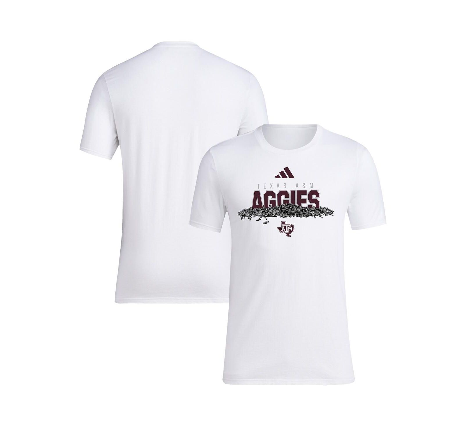 Adidas Men's White Texas A&M Aggies Baseball Sunflower Seeds T-Shirt