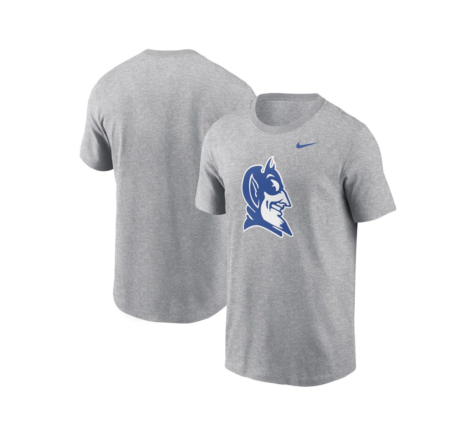 Мужская футболка Nike Heather Gray Duke Blue Devils Primetime Evergreen Alternate Logo