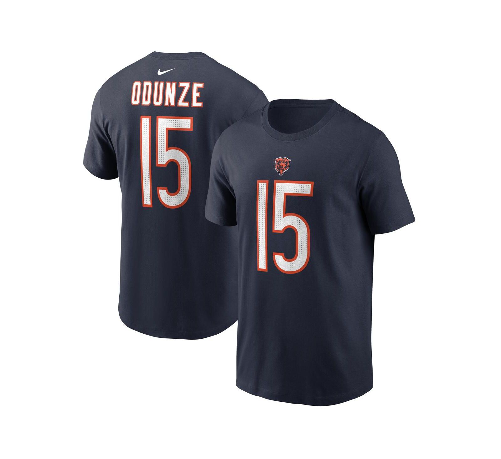 Nike Men's Rome Odunze Navy Chicago Bears 2024 NFL Draft First Round Pick Name & Number T-Shirt