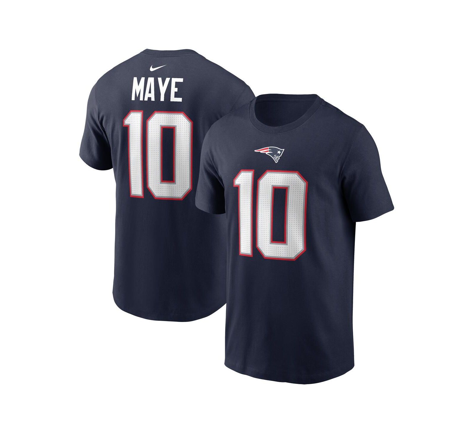 Nike Men's Drake Maye Navy New England Patriots 2024 NFL Draft First Round Pick Name & Number T-Shirt